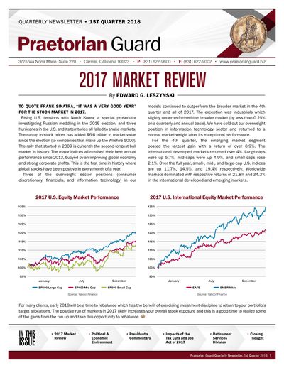 Q1 2018 newsletter cover