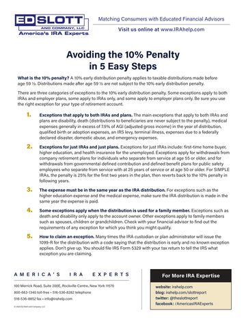 Avoiding the 10% Penalty in 5 Easy Steps first-page preview