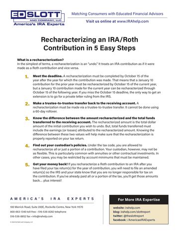 Recharacterizing An IRA/Roth Contribution in 5 Easy Steps first-page preview